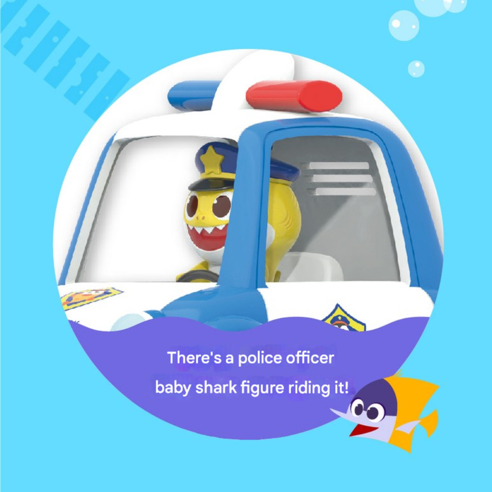 Pinkfong Baby Shark Emergency Car 3-Set Police Fire Truck Ambulance Toy Vehicle