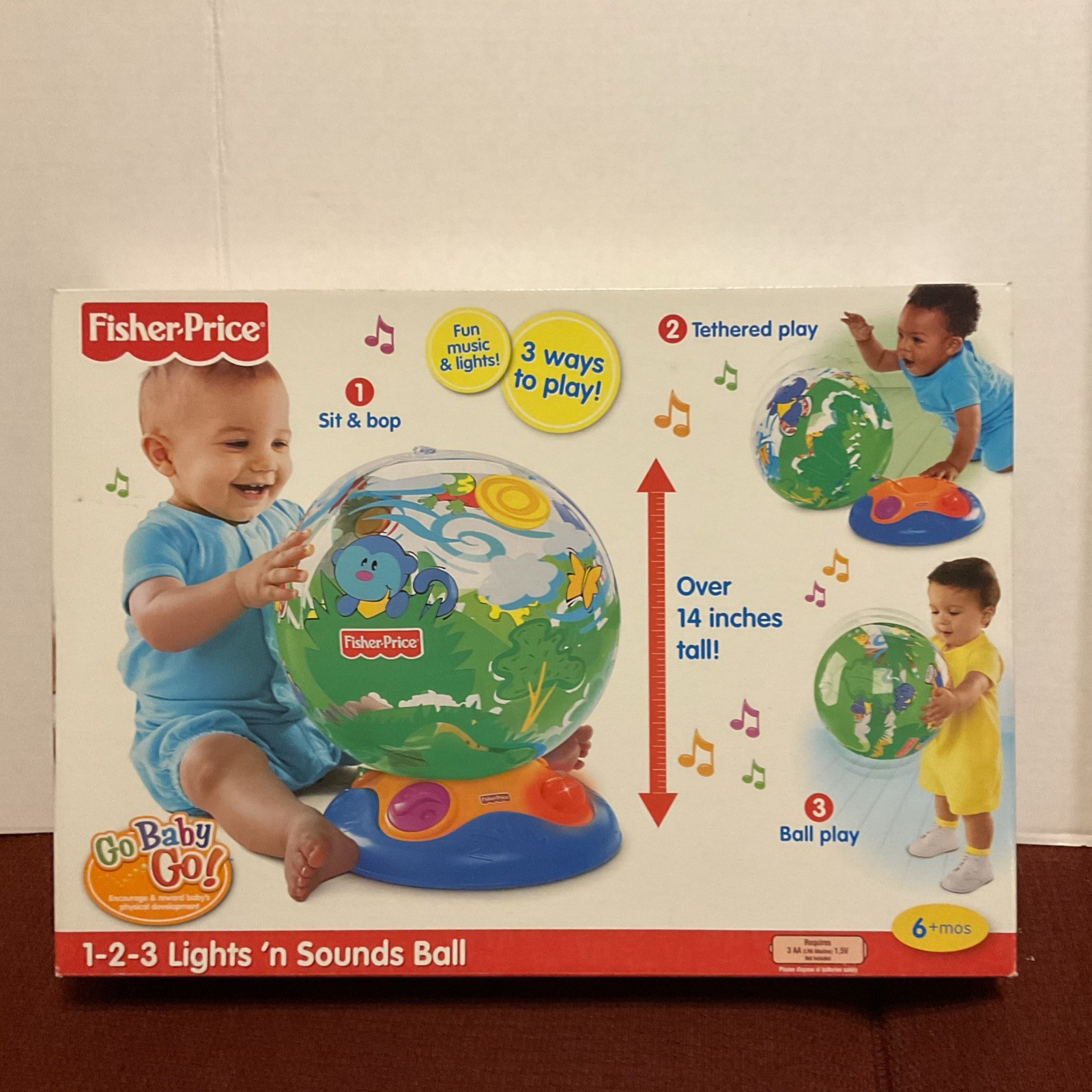 Fisher-Price Baby Gymtastics 1-2-3 Tetherball 2005 Vintage Lights Music Toy New