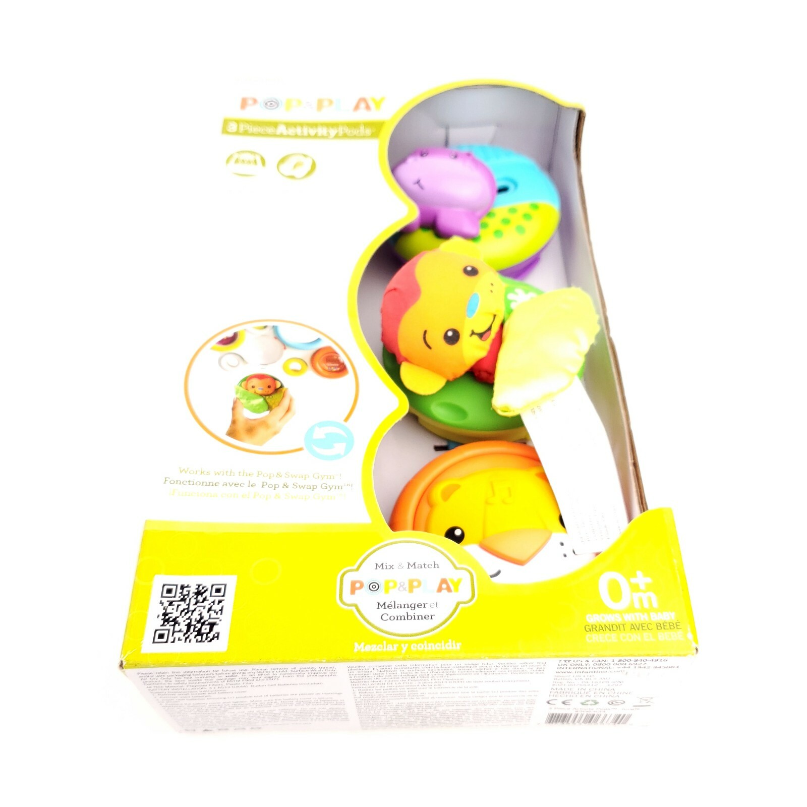 Infantino Pop & Play 3 Piece Activity Pods Works With Pop & Swap Gym USA Seller