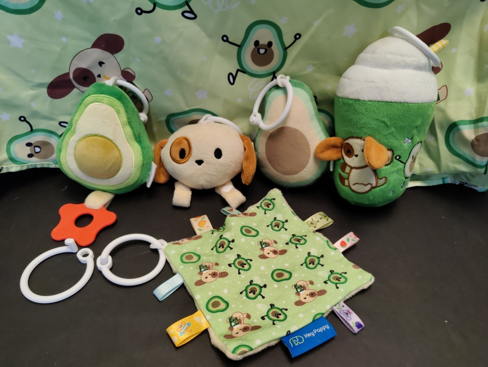 Replacement Activity Gym -Hanging Toys -AVOCADO -Sensory -Jingle -Lovey -Puppy