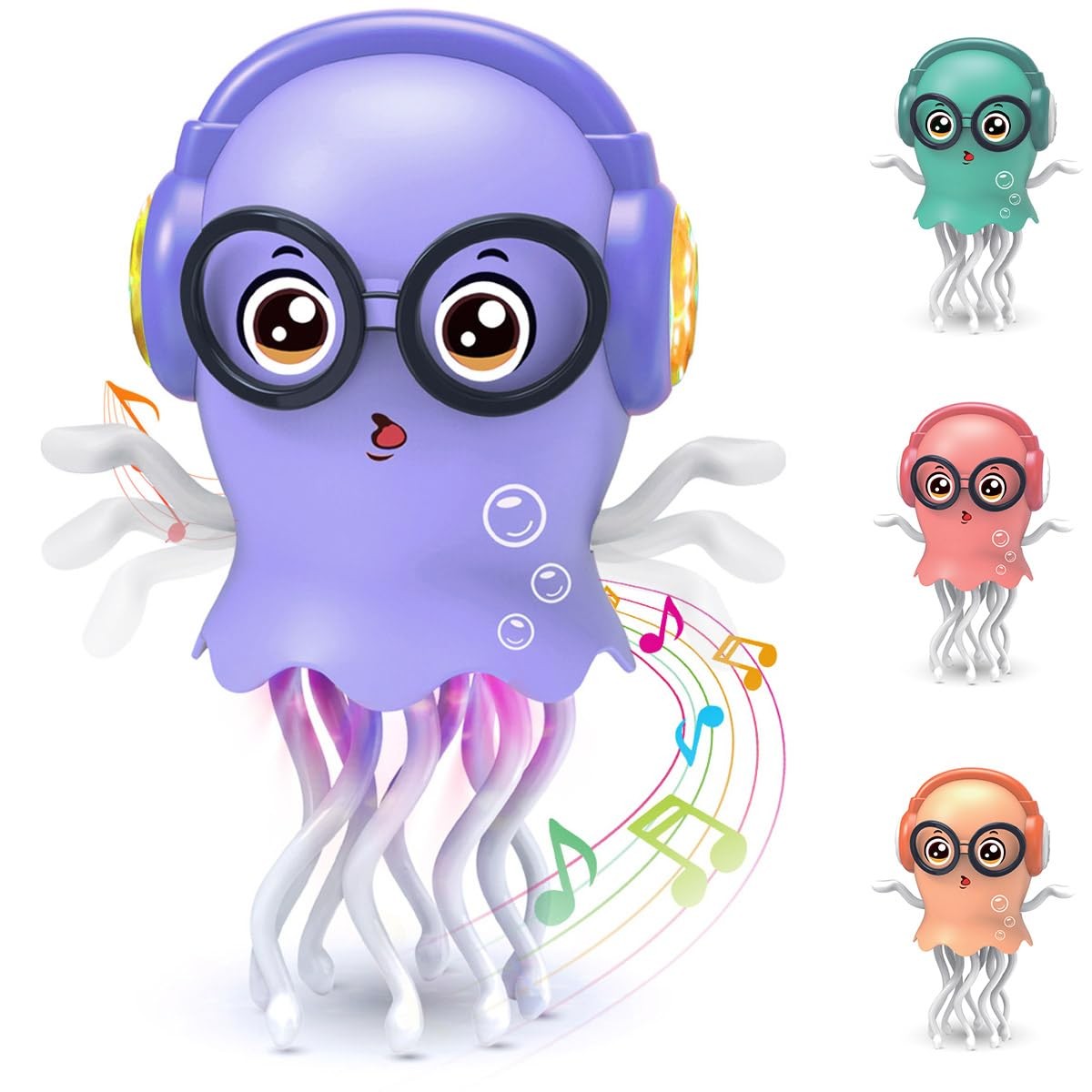 Zonopy Baby Toy Jellydancer, Crawling Jellydancer Tummy 7.8 inches, Purple