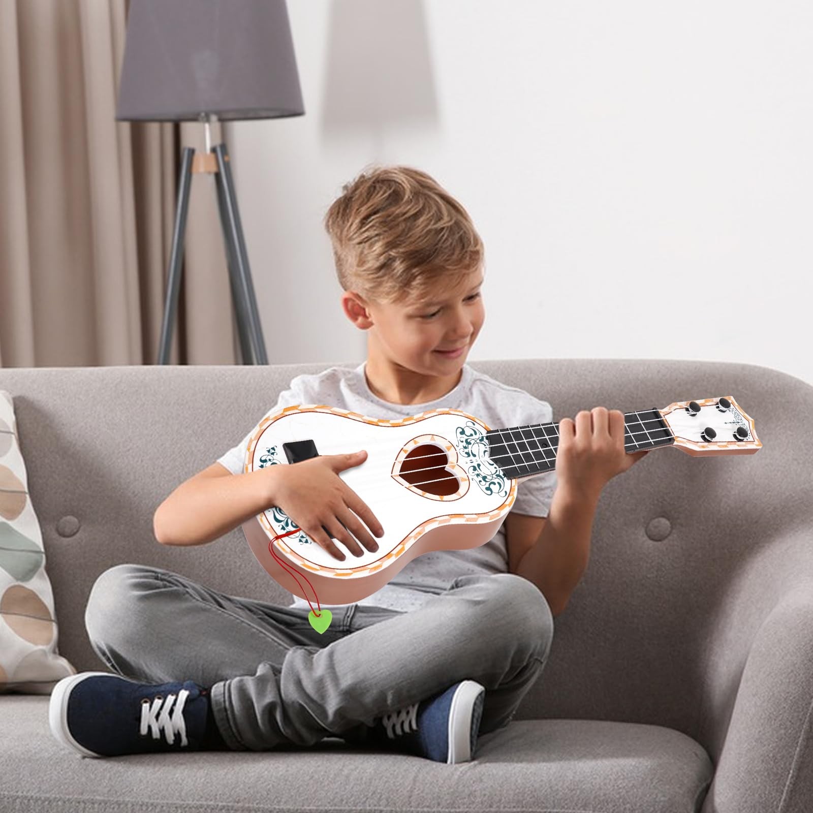 17in Ukulele Guitar for Kids – 4 String Mini Learning Instruments Educational…