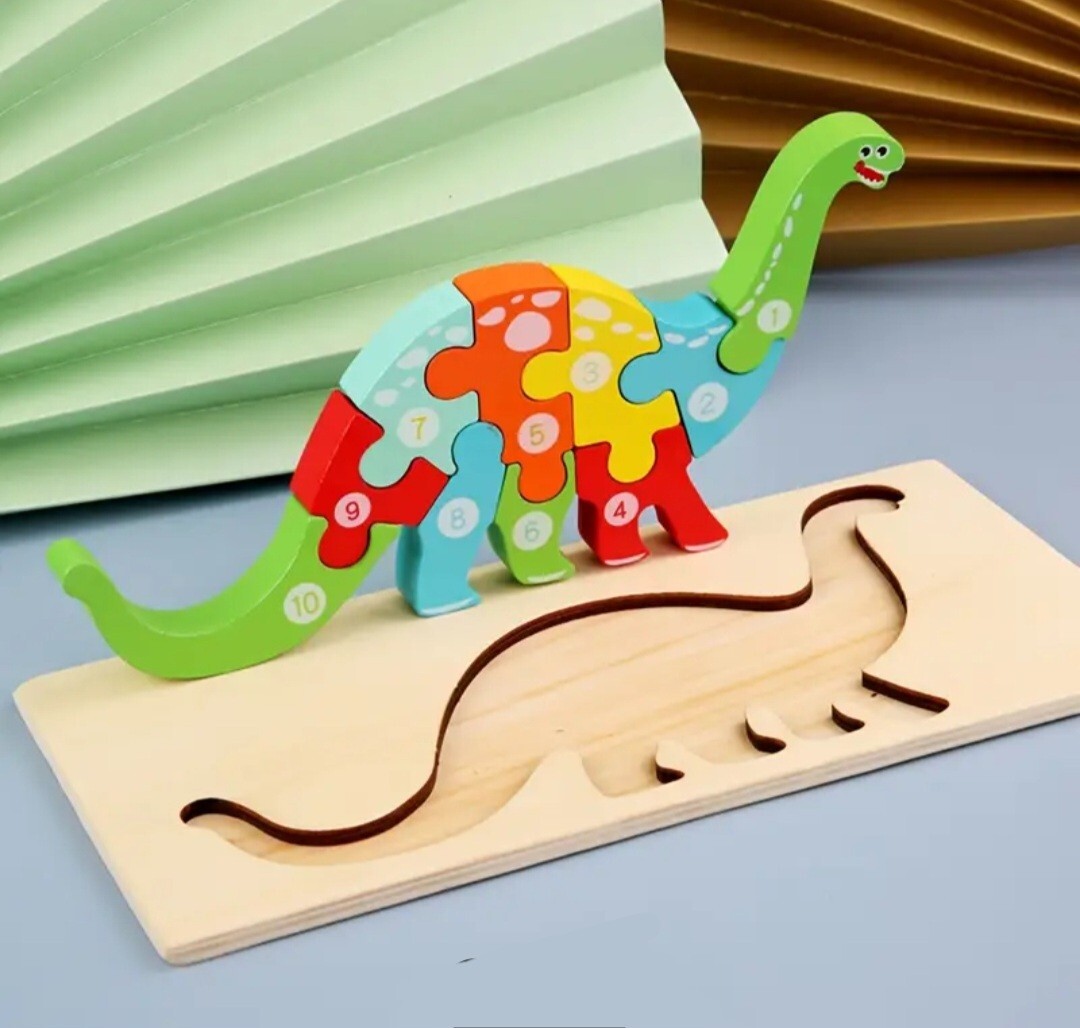 Puzzle Wooden Jigsaw 10 Piece Choice of Character Kids Age 3-5 Buy 1 or Set NEW