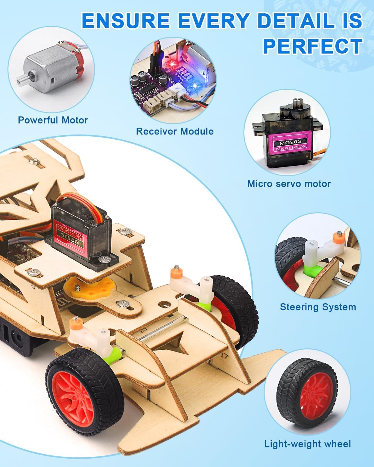STEM Kits for Kids 8-13, Remote Control Car & 3D Puzzles, Great Gifts!