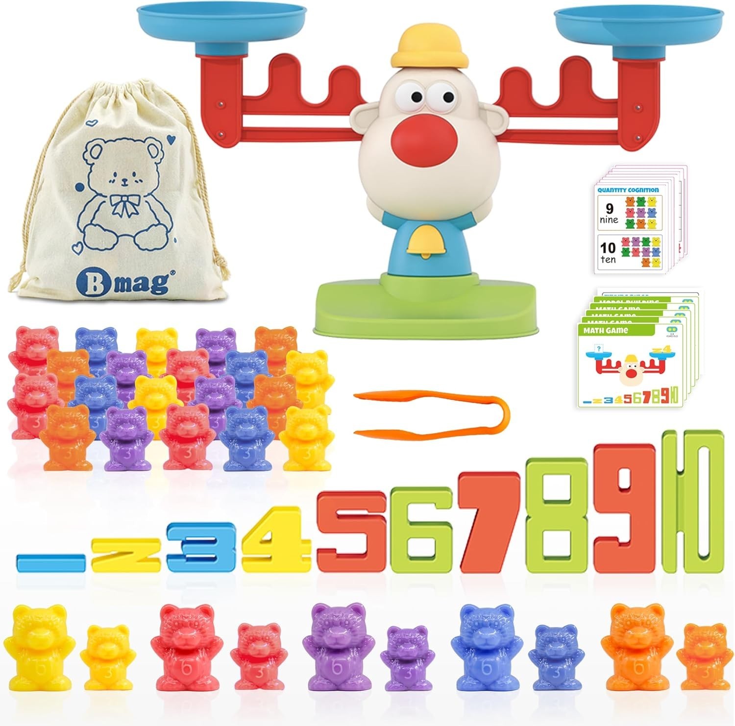 Balance Math Toys STEM Learning Game Counting Stacking Educational Toys for Kids