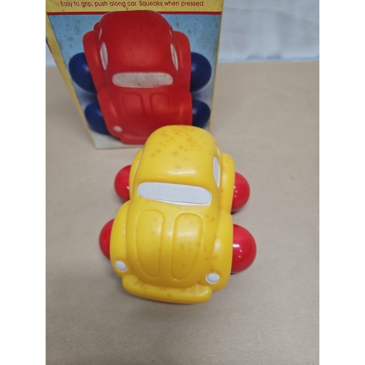 Rare Early Learning Centre (Elc) France Push N Squeak Car Toy with Original Box