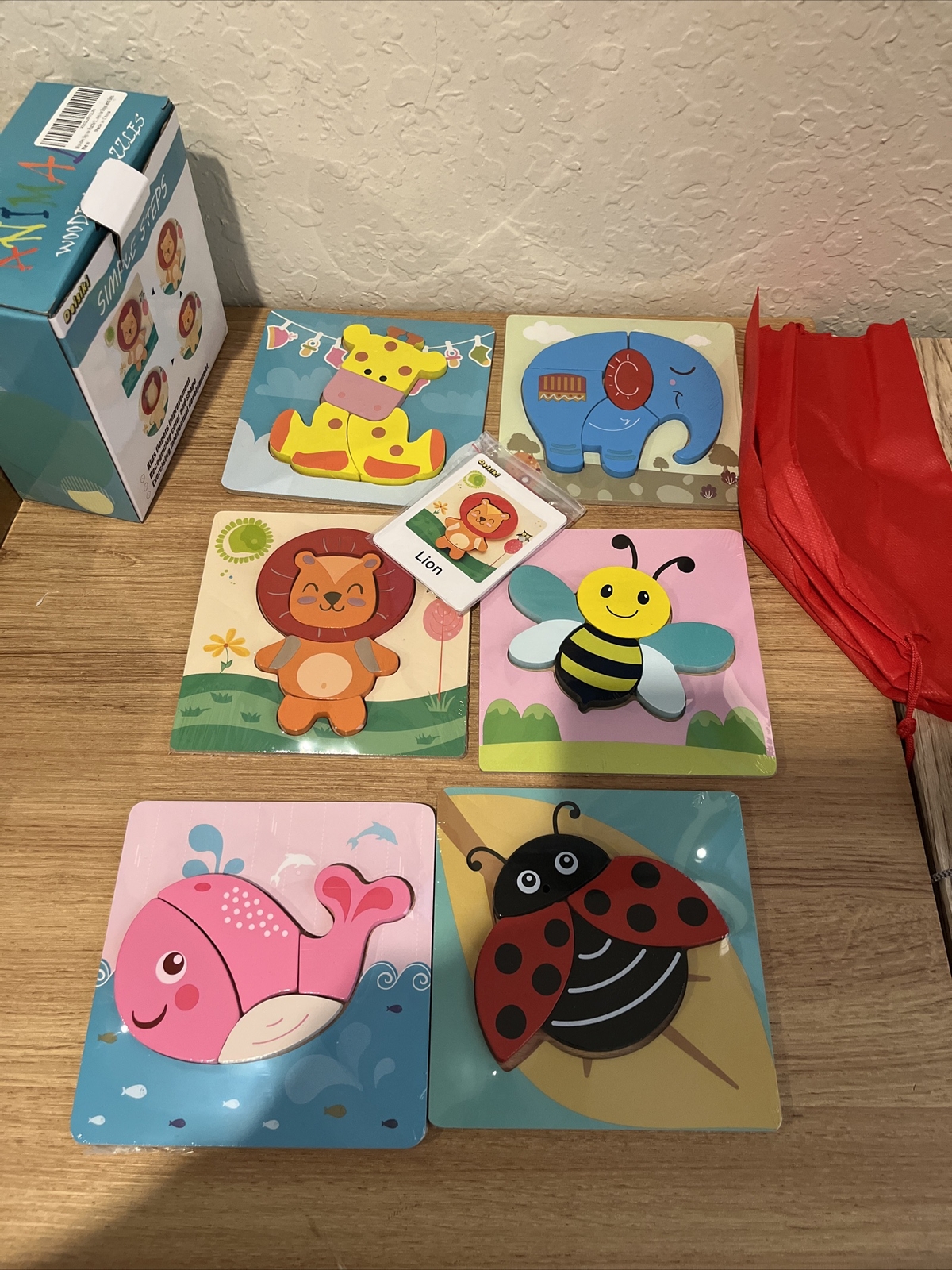 Puzzles 6 Pack Wooden Jigsaw Puzzles for ages 36 months NEW