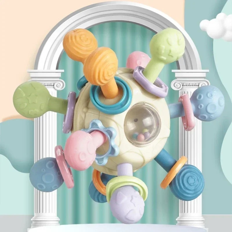 Baby Sensory Toys For 0-6 6-12 Months Food Grade Teething Toy Gift For Boys Girl