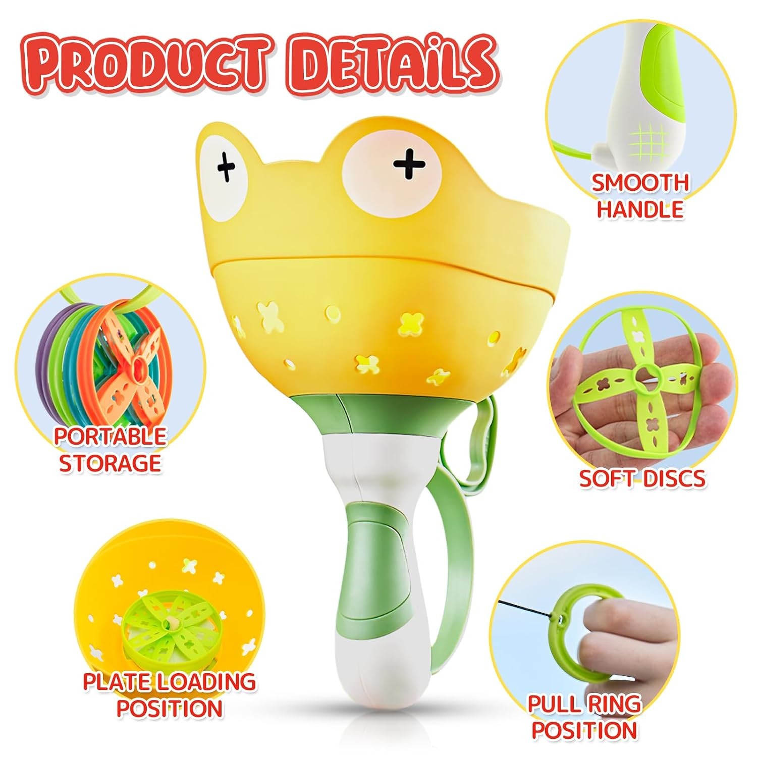 Pamexin Outdoor Catching Game for Kids Ages 4-8 Manual Capture Toy for Toddlers