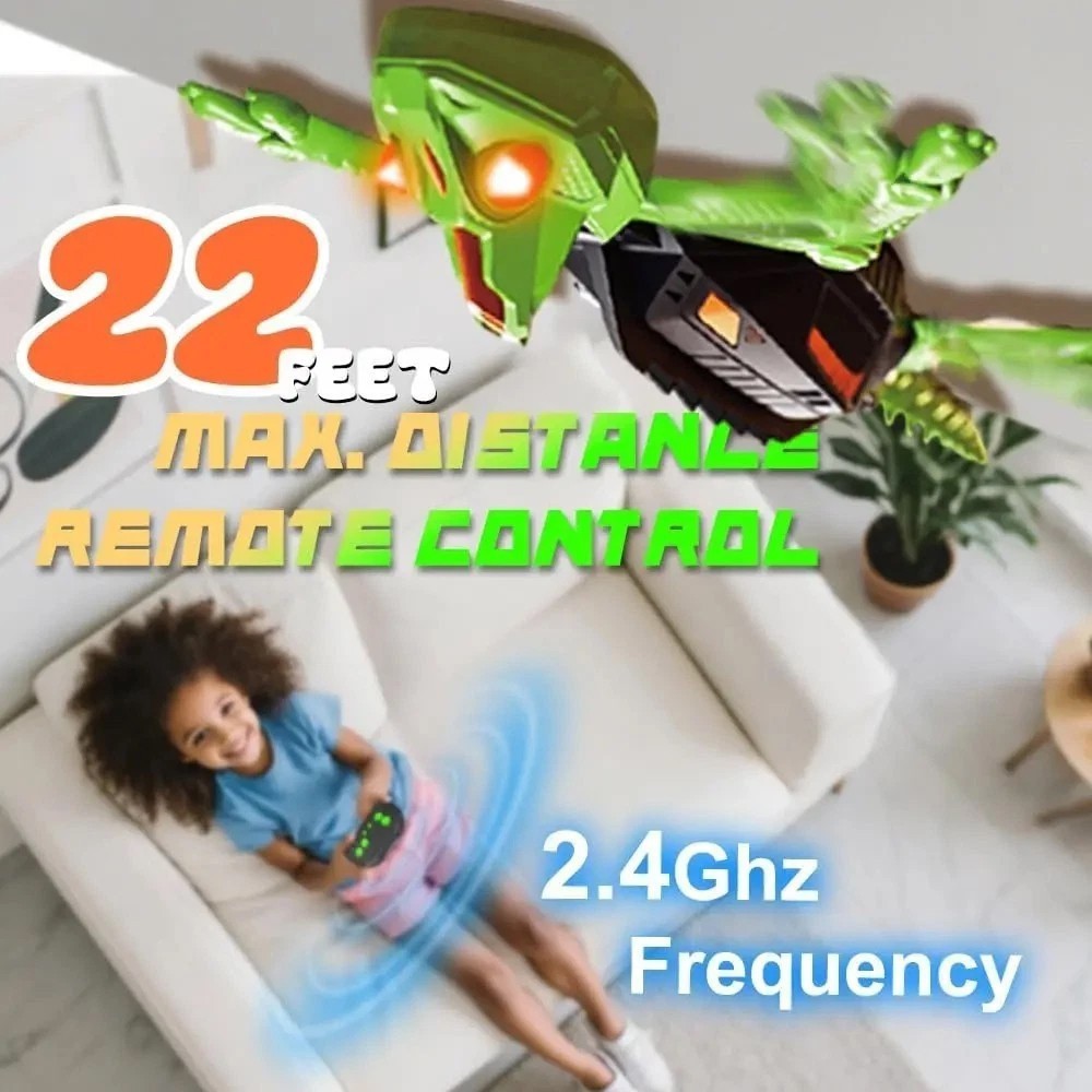 RC Lizard Wall Climbing Kids Toy LED Eyes Remote Control Chameleon Plaything US