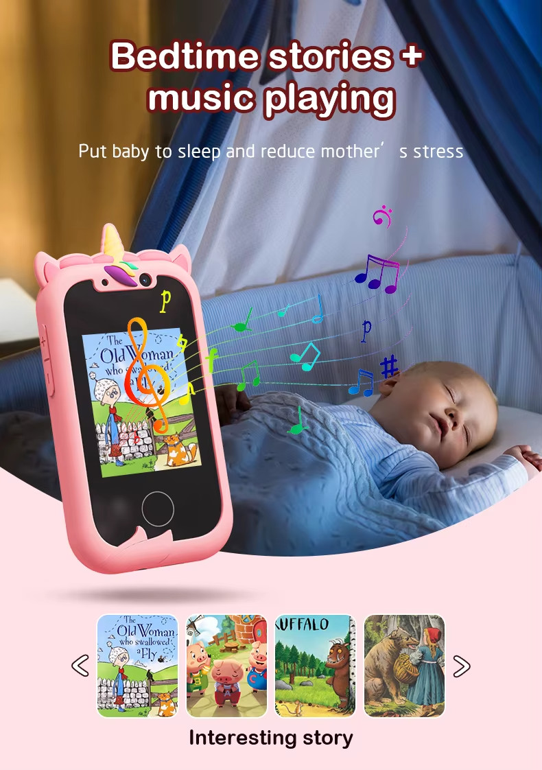 Kids Smart Phone Toys Unicorn Girls Ages 3-7 Dual Camera Toddler Children Phone