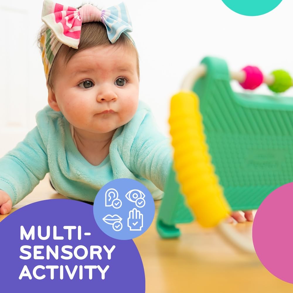 Mobi Peeka Activity Toy Tummy Time Baby Mirror, Food Grade Silicone Montesso…
