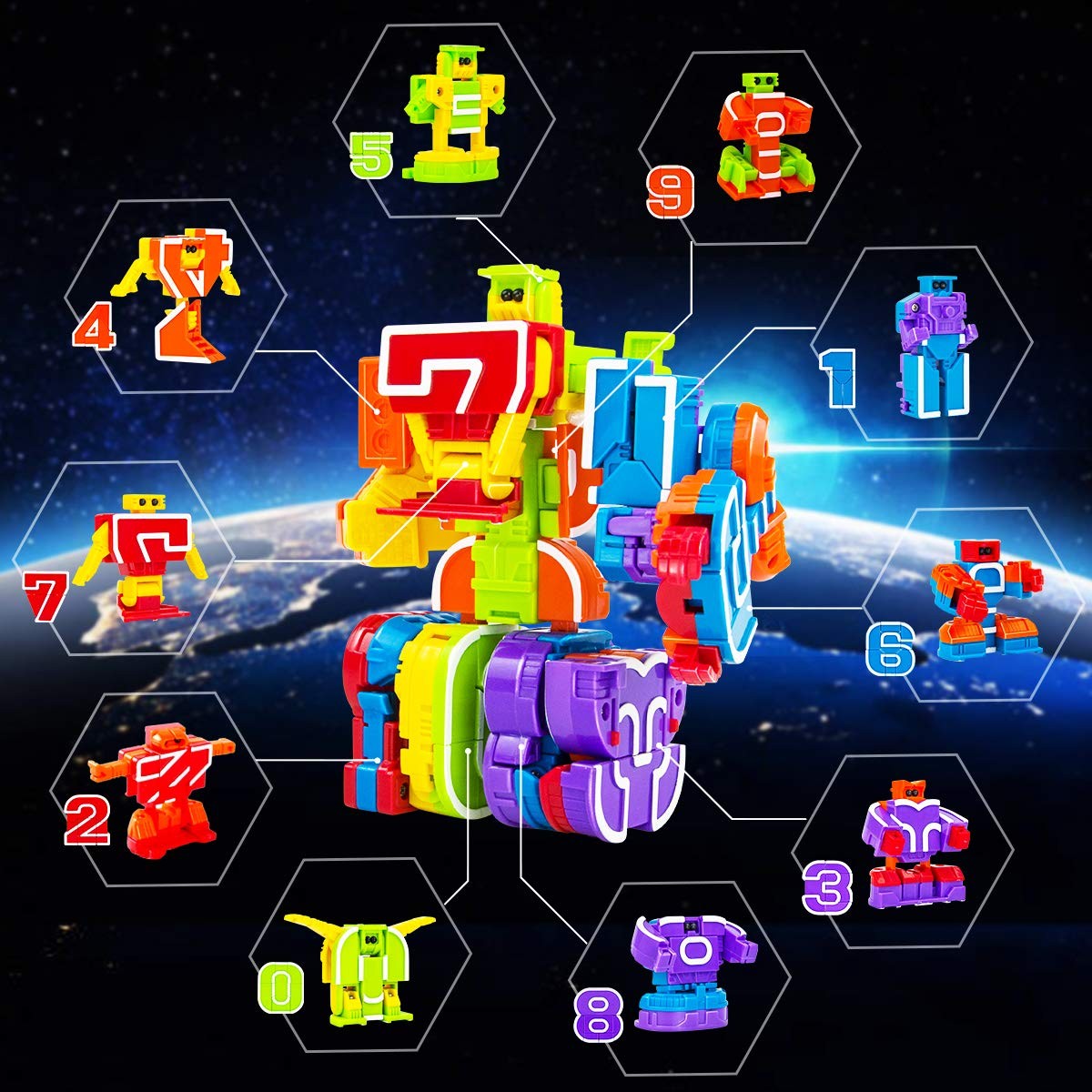 Number Bots Robot Toys for 3-5, STEM Learning Educational Math with Number Bl…
