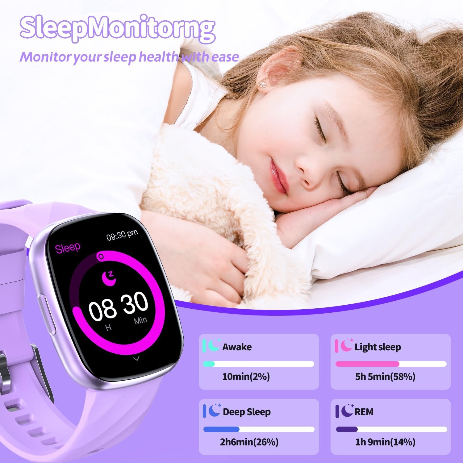 Kids Watch, Digital Watch for Boys Girls, IP67 Waterproof Games Fitness Track…