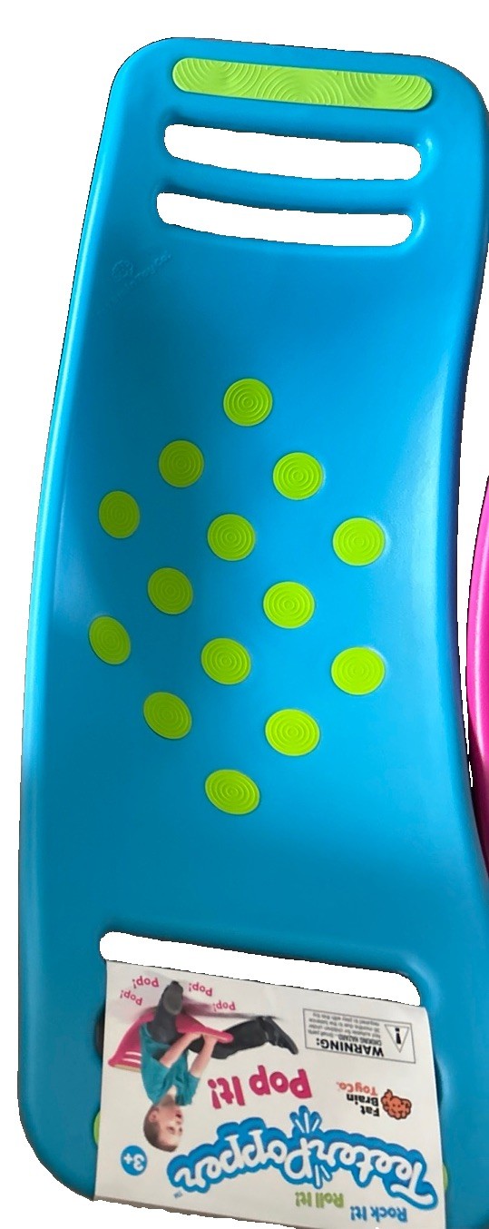 Fat Brain Toys Teeter Popper Blue/Pink/ Green balance Board Ages
