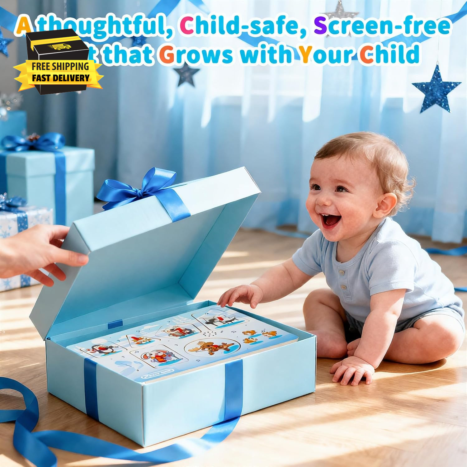 Wooden Sound Puzzles for Toddlers 1-5 with 6 Arctic Animals & Music | 6 Arctic A