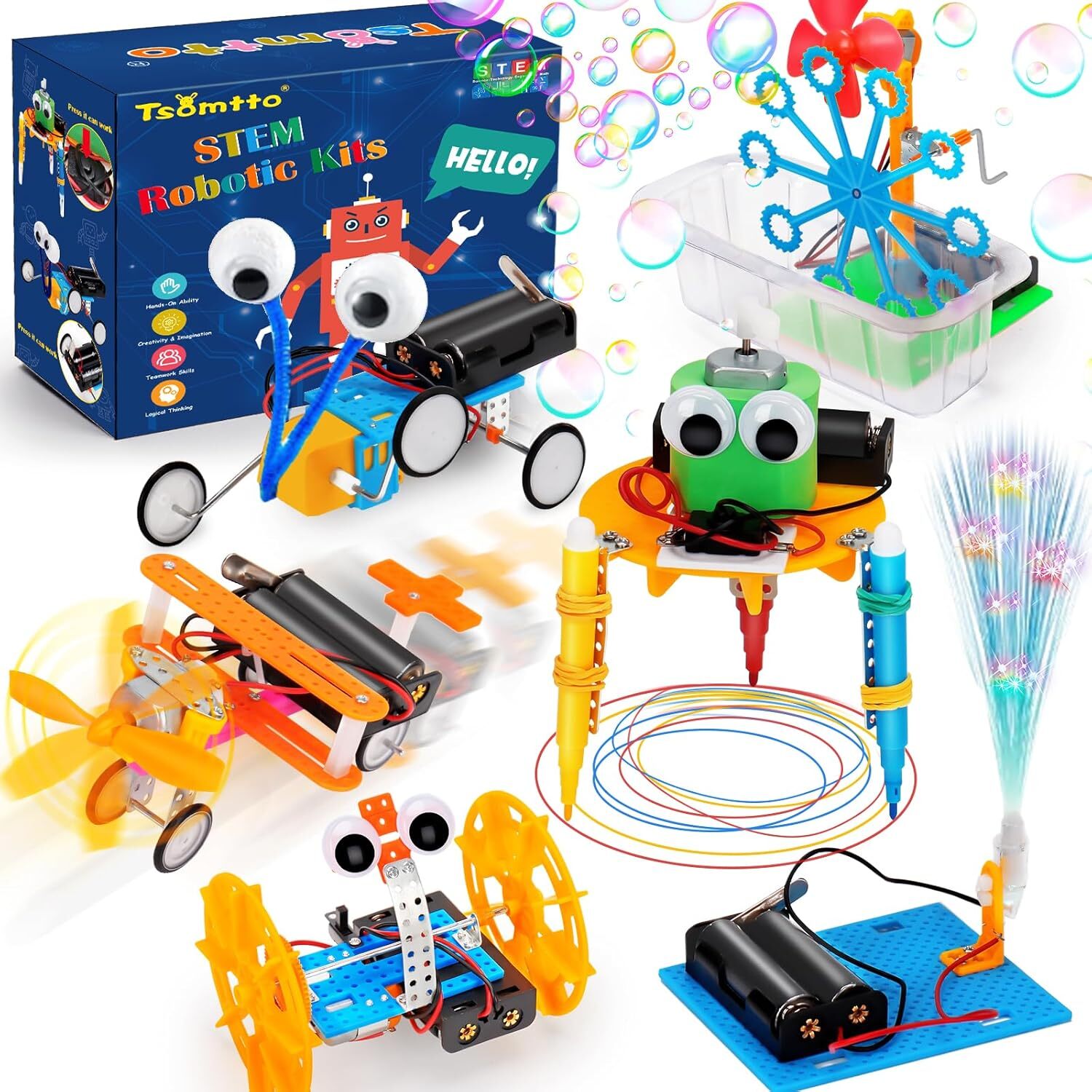 Kit de robótica STEM, 6 juegos de experimentos científicos actividades proyectos