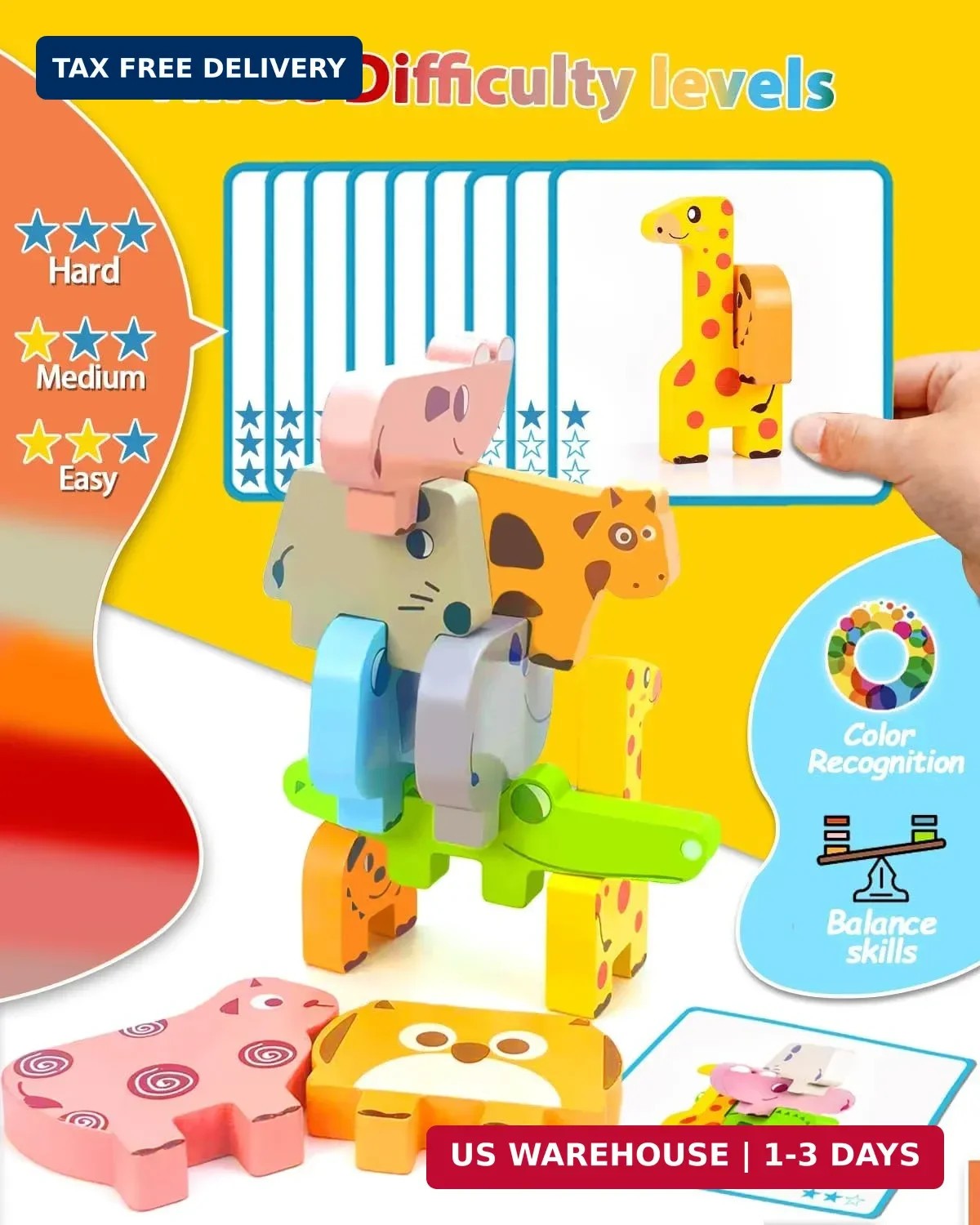 Vaiheng Toys for Toddlers 1-3, Montessori Toys for 1 2 3 4 Year Old Boys & Girls
