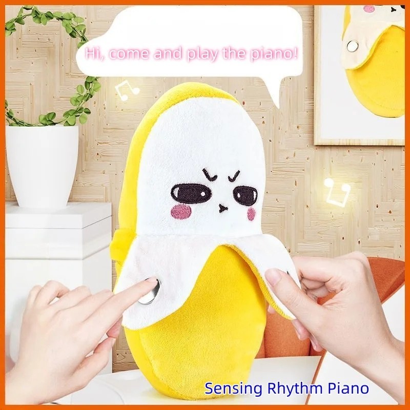Baby Musical Sensory Toy, Interactive Musical Plush Banana Toy with Sound