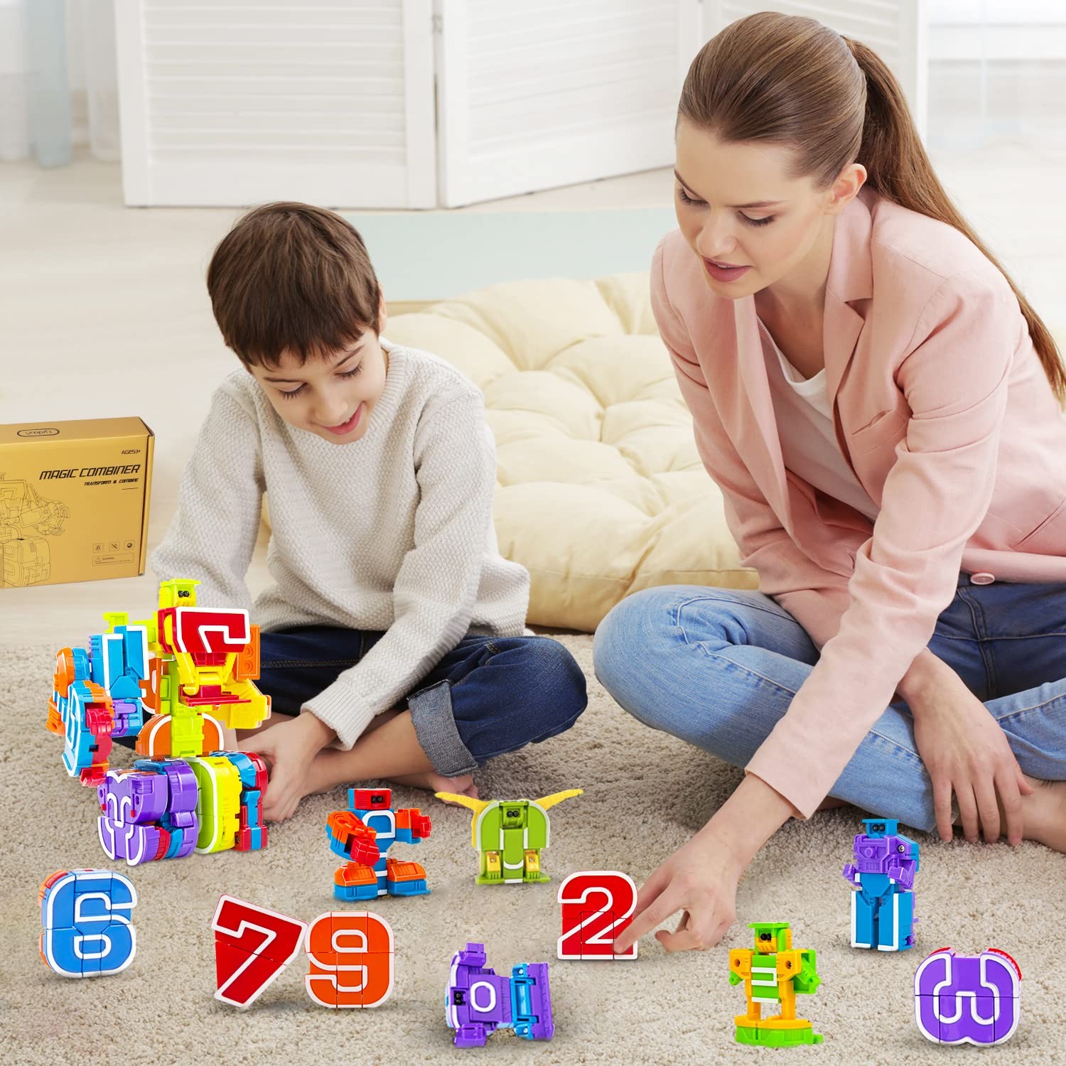 Number Bots Robot Toys for 3-5, STEM Learning Educational Math with Number Bl…