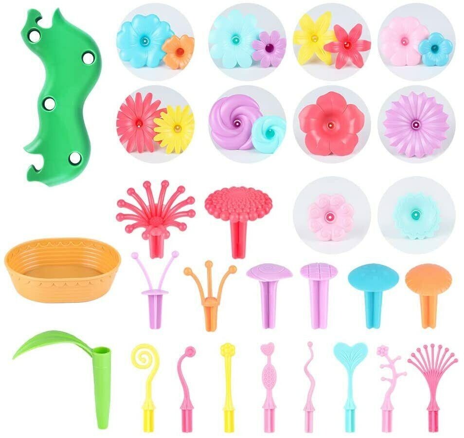 Girls Toys Age 3-6 Year Old Toddler Flower Garden Building 130 PCS Educational