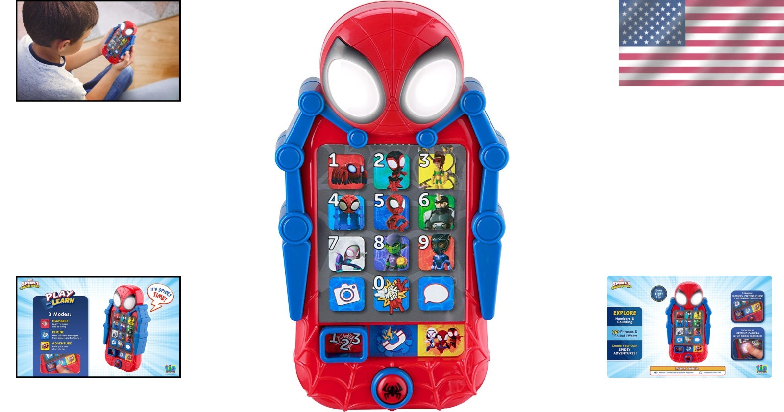 Interactive Spidey Learning Toy for Toddlers-~