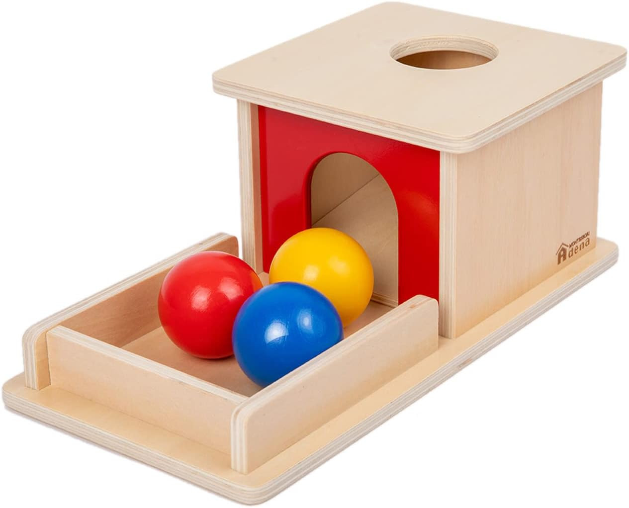 Wooden Toy for 6-12 Month Baby 3 Balls,Sorting and Stacking Colorful Learning Ed