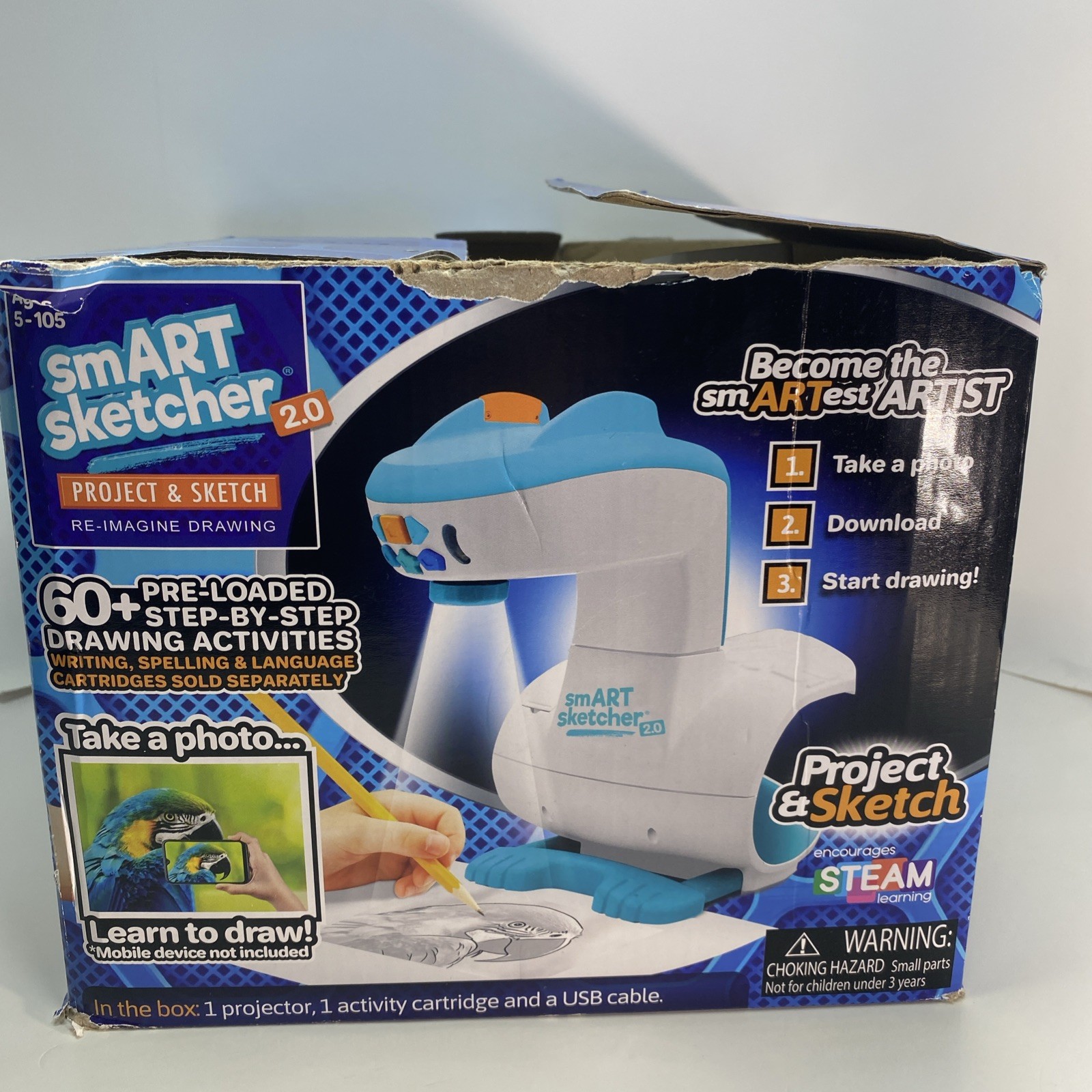 Smart Sketcher 2.0 Children’s Projector Tracer 1 Cartridge/ Power C Bottom Only