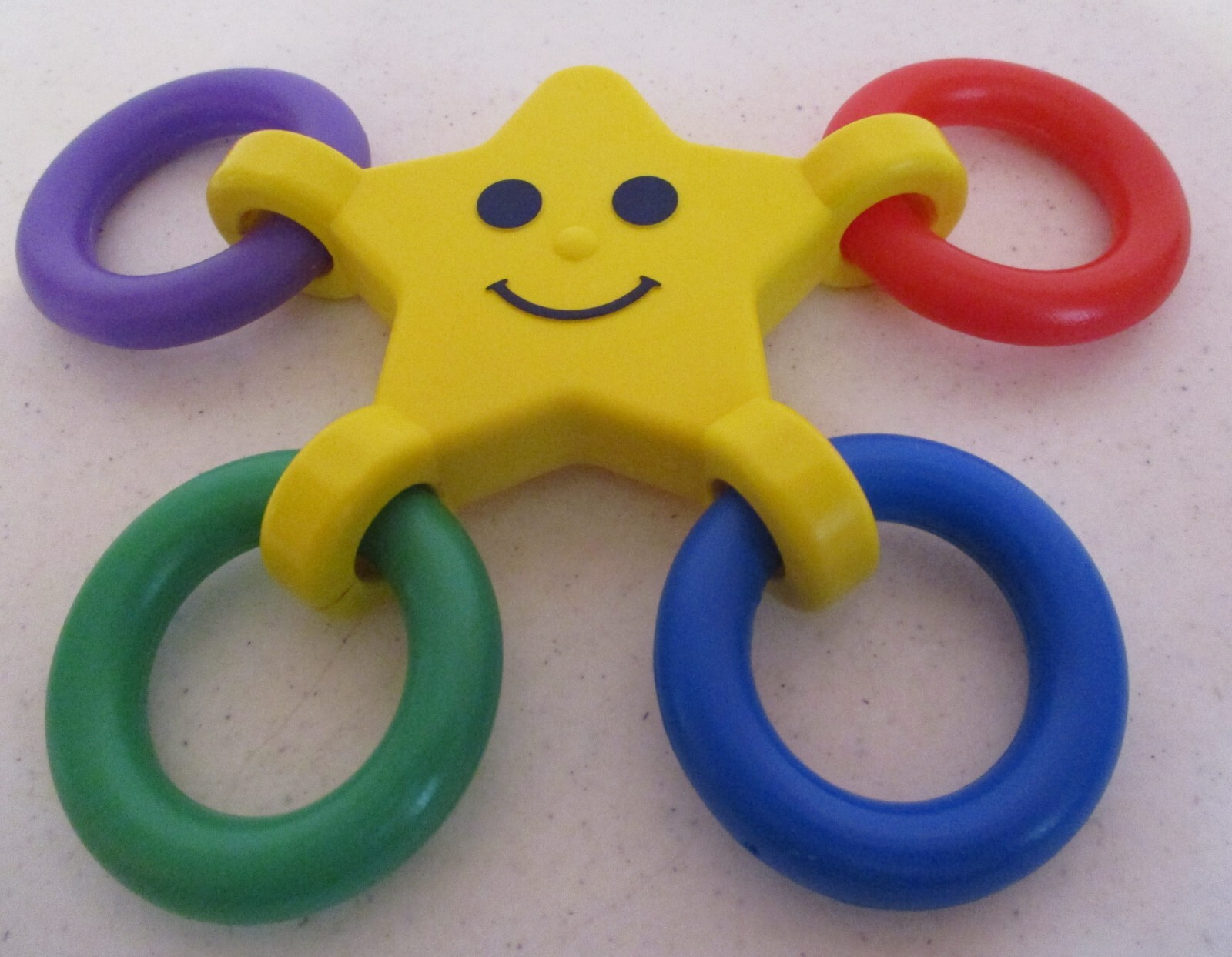 Johnson & Johnson-Star Rings-Baby Toy-Child Developement-1985-Vintage-As Shown