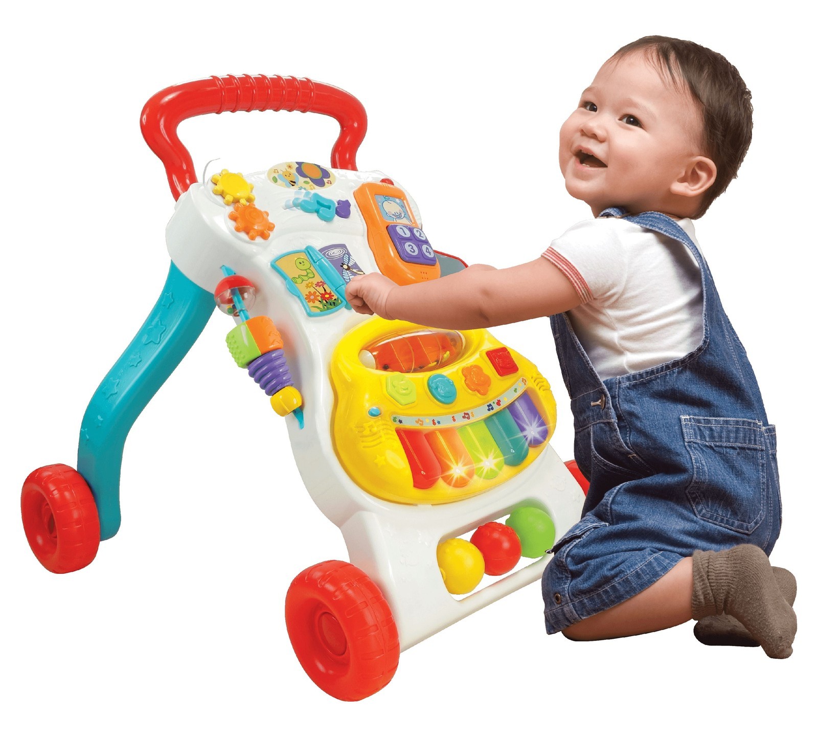 Grow with Me Walker Gender Neutral Toy Ages 6 To 36 Months Lockable Wheels