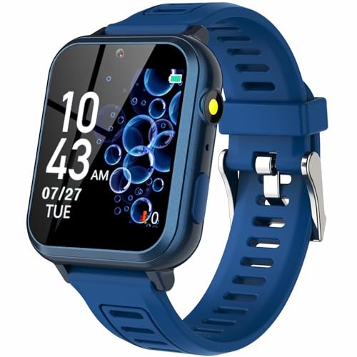 Blue Kids’ Smart Watch with 24 Puzzle Games – HD Touch Screen Camera – Video