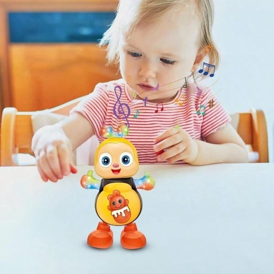 Musical Dancing Bee Toy with LED Lights Baby Toddler Birthday Gift Boys Girls