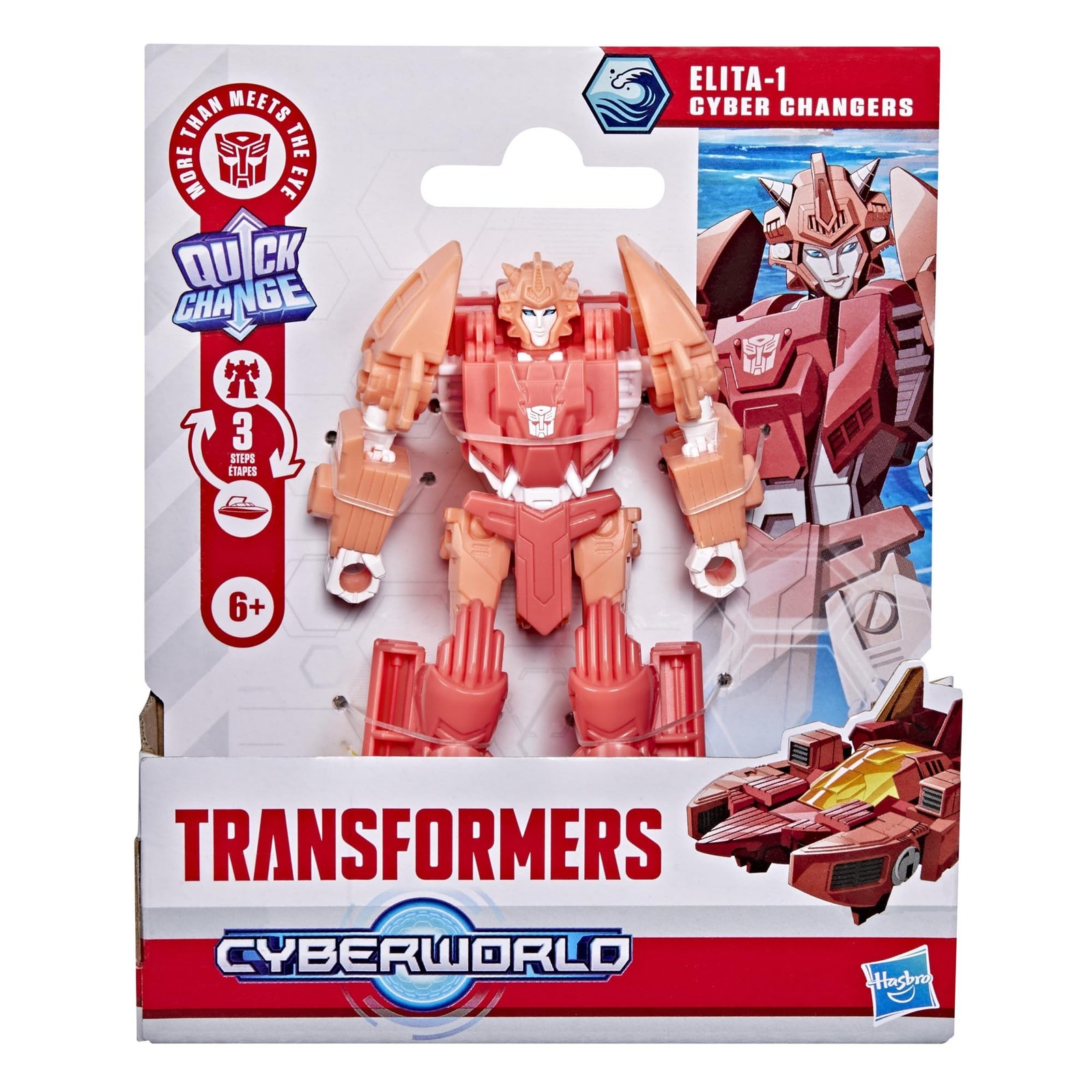 Transformers CYBERWORLD Elita-1 Cyber Changers 4-Inch Action Figure, Quick Ch…