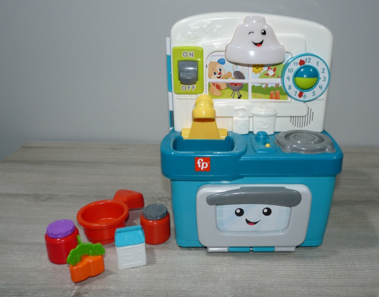 Fisher Price Laugh & Learn Kitchen Playset w/Music Lights & Accessories TESTED