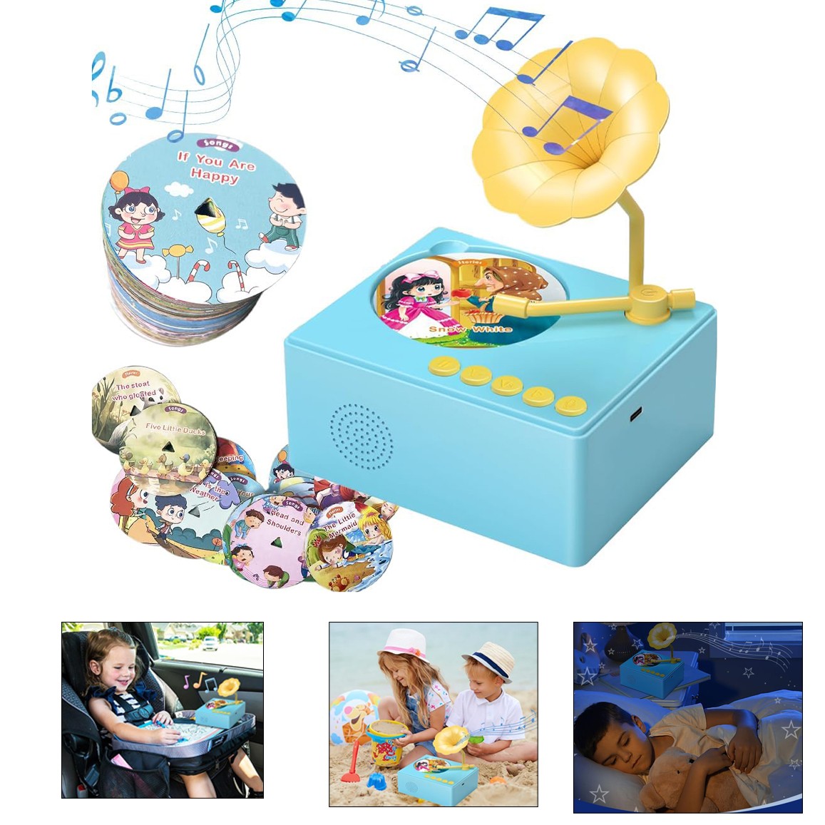 Audible Educational Toy with Music for Toddlers Age 1-5, 96 Songs Stories Cards