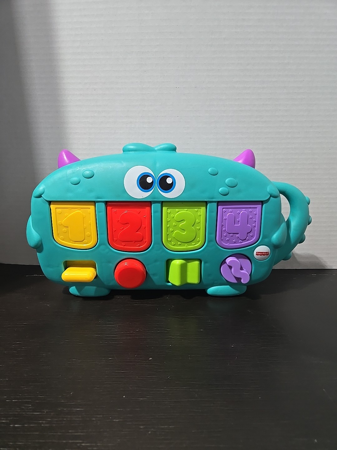 2017 Fisher Price Monster Pop-Up Activity Toy Teal Multicolor Baby Toddler