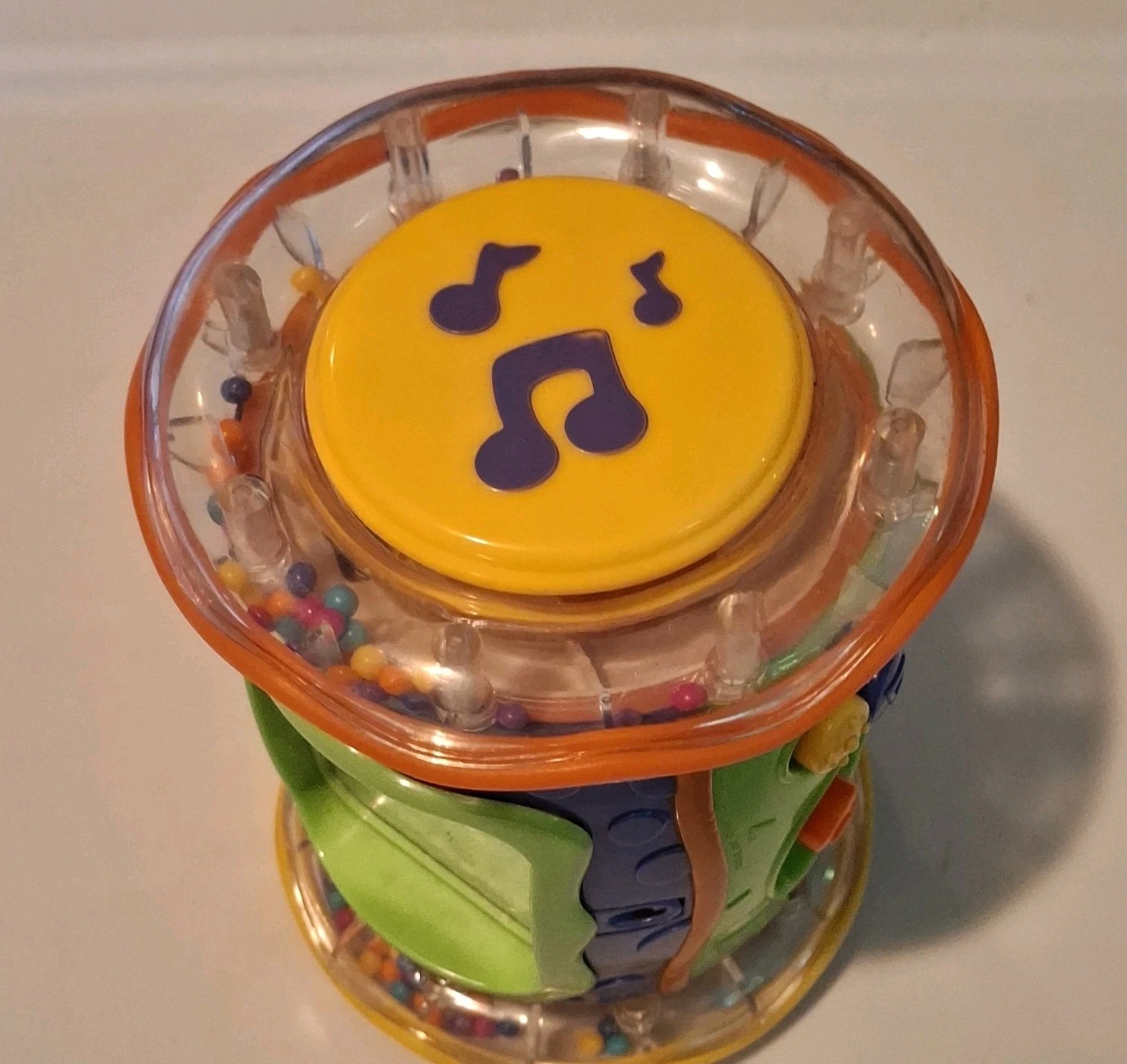Baby/Toddler Musical Activity Toy Drum Roller w/ Beads, Mirror, Color Buttons