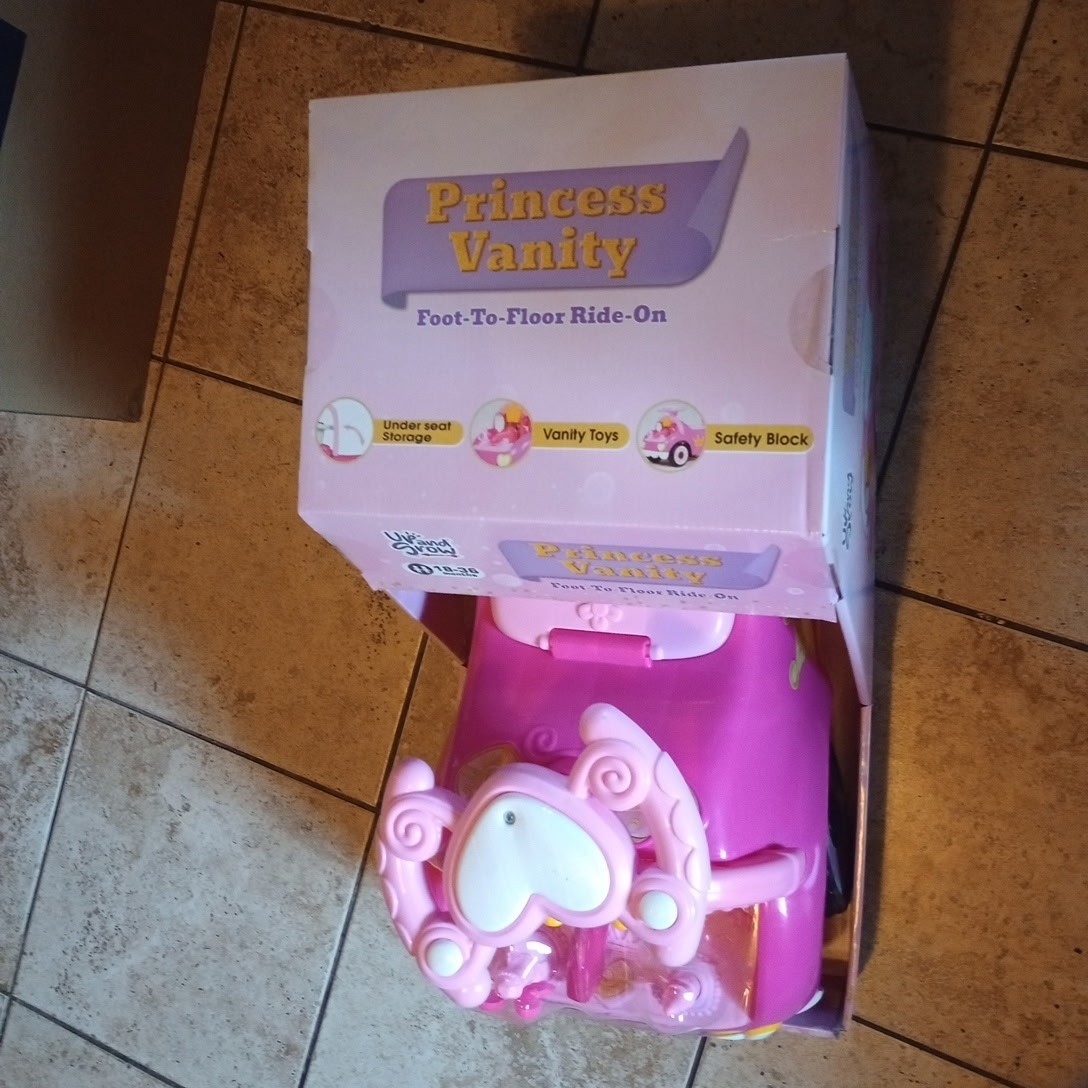 Up And Grow Foot 2 Floor Ride On Princess Vanity & My Bake Shop(Sold Separately)