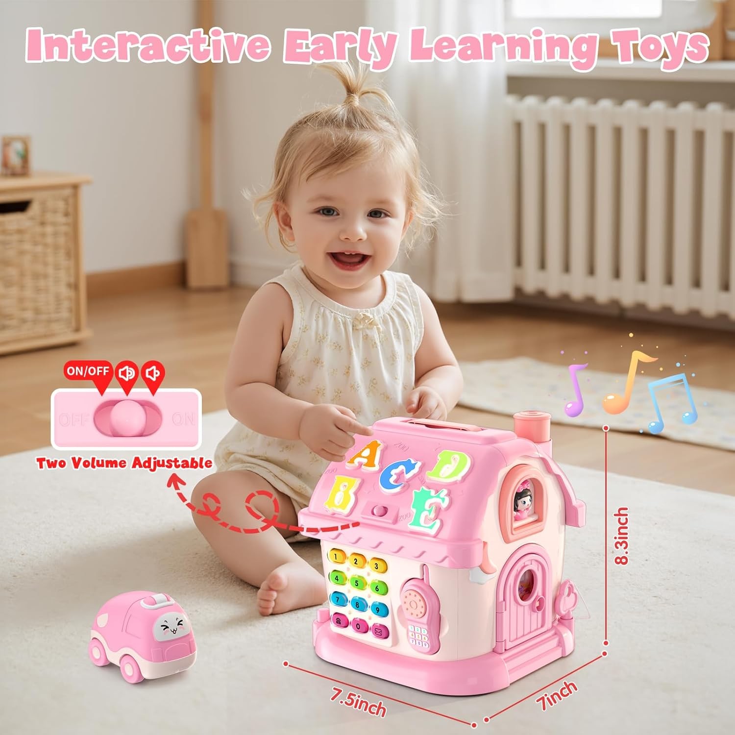 Toys for 1 Yr Old Girl – Musical House Learning Toddler Gift 12-18 Mos