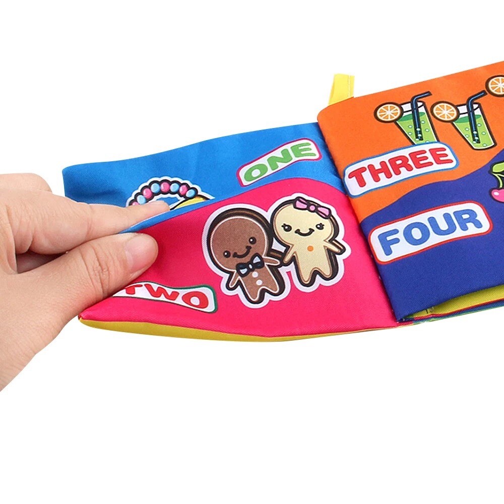 Baby Bath Cloth Book, Early Education Toys for Infants Kids Toddlers, 3 packs