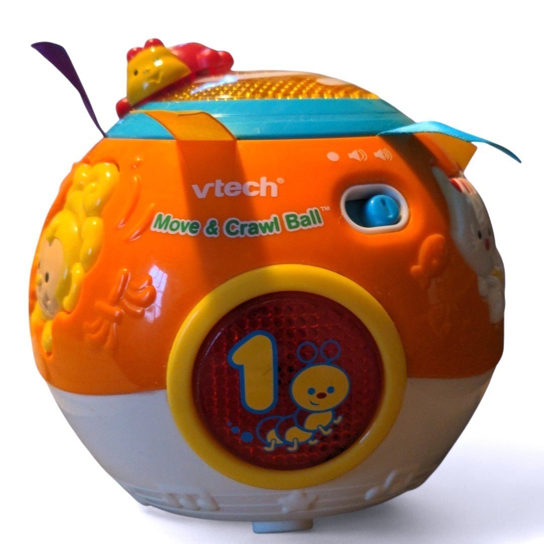 Vtech Unisex Baby Move And Crawl Ball Plastic Orange Sensory Learning Toy