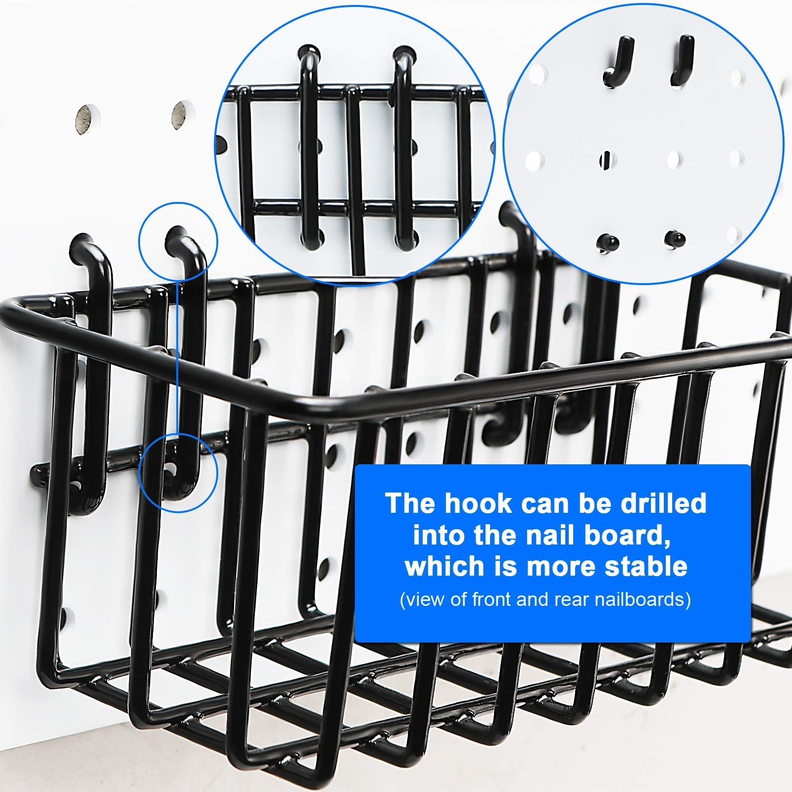 1/4 inch Extra Thick Pegboard Accessories Kit,Only Suitable for 1/4″ Pegboard…