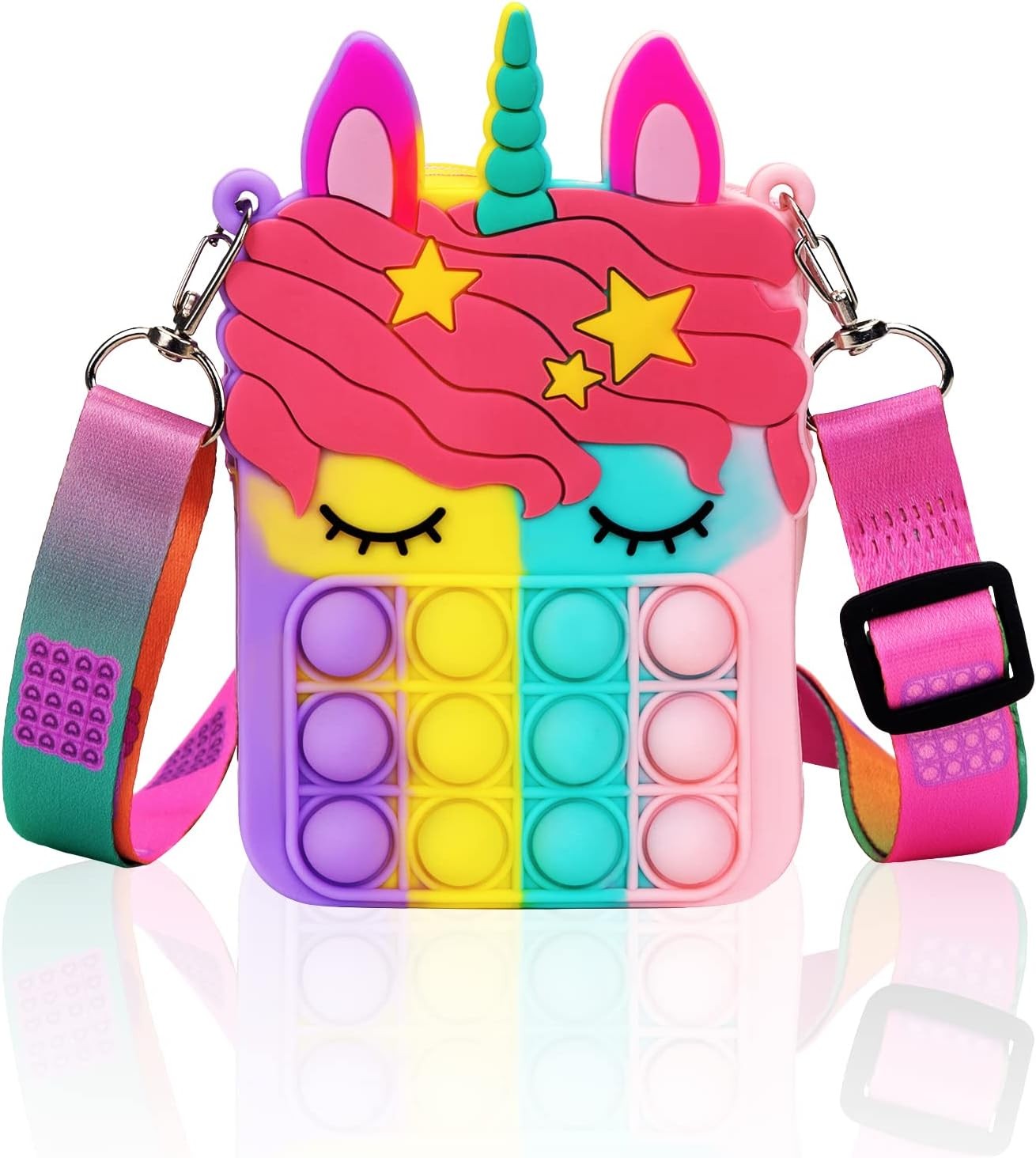 Civan Small Pop Purse,Unicorn Pop Purse for Girl Boy and Women Pop Bag