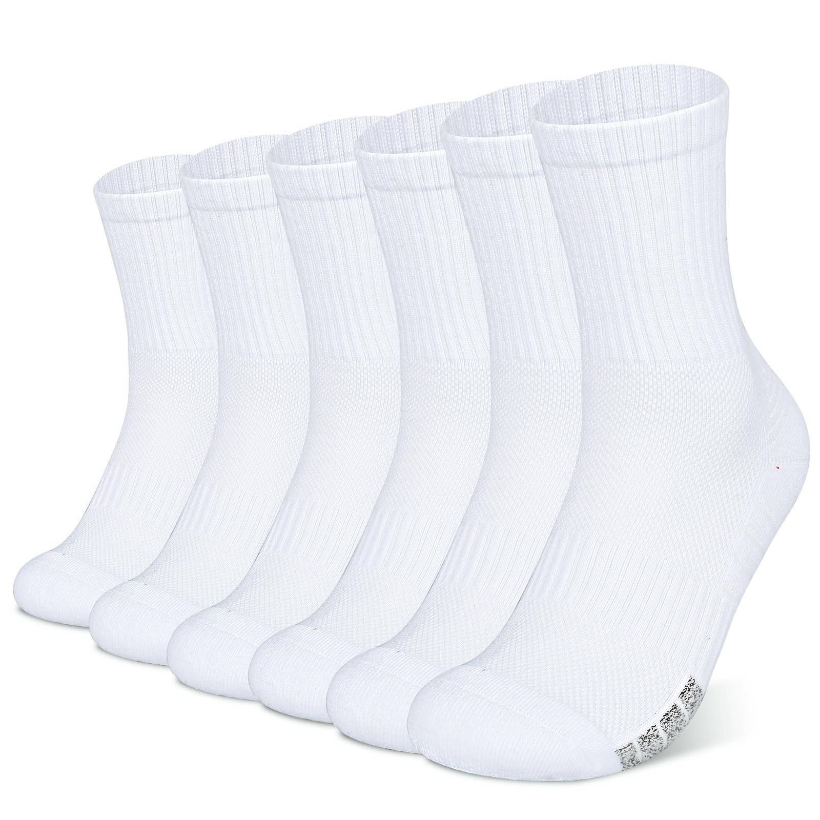 Reinforced Cushioned Sports Socks Men Women with Grip Yarn, Breathable Runnin…
