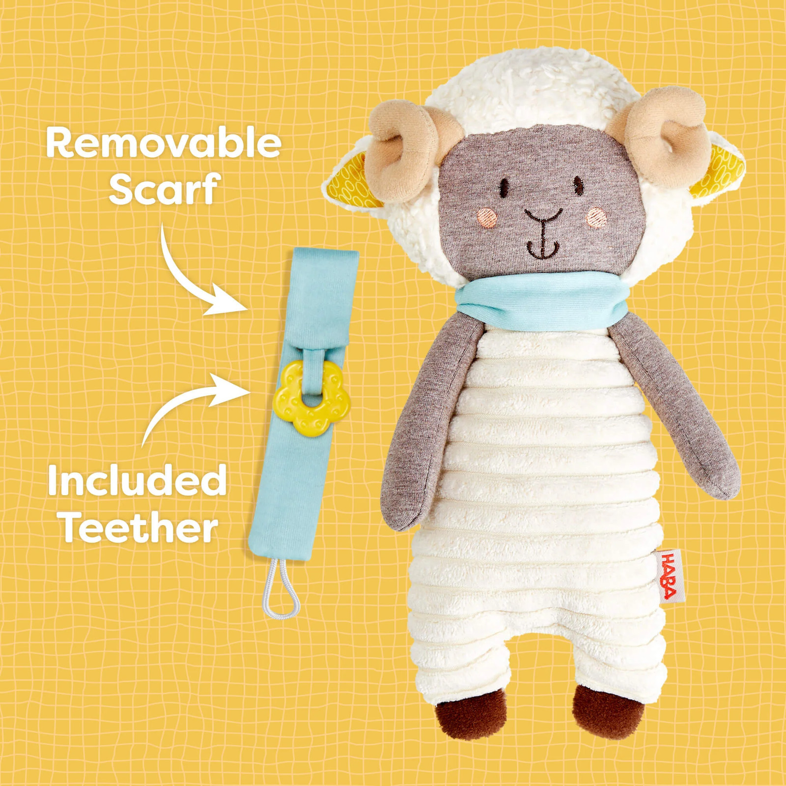 HABA Woolbert the Ram Cuddly Baby Sensory Toy