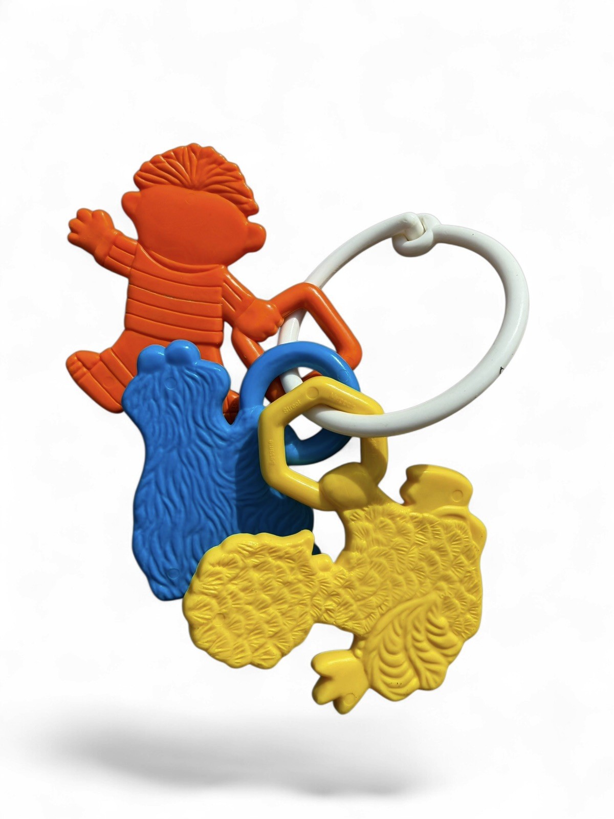 Vintage 1970’s Sesame Street Toy Teether with Big Bird, Ernie and Cookie Monster