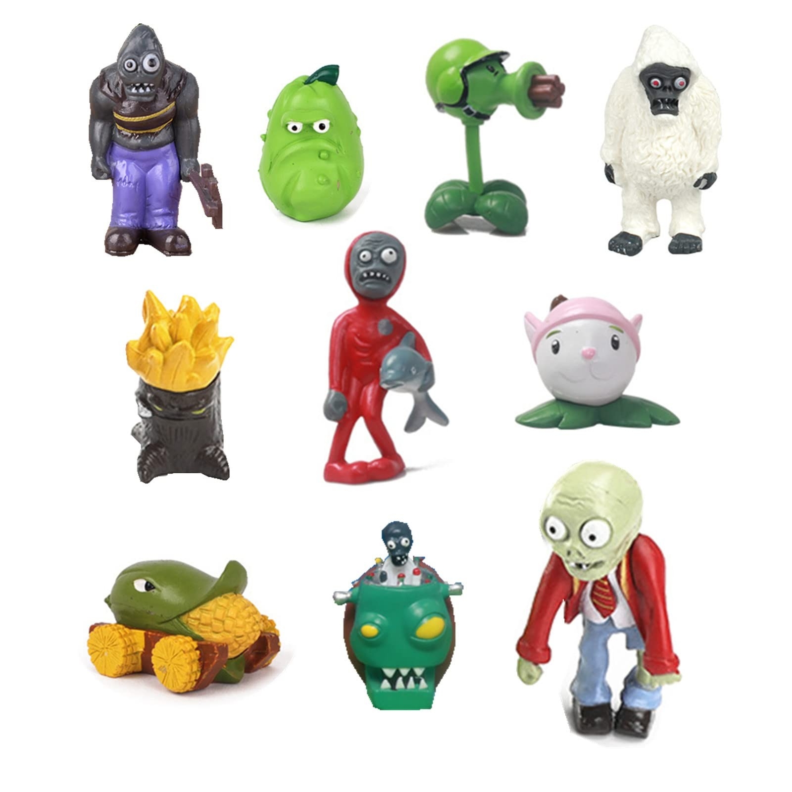 JHESAO 10PCS Plants PVZ Toys Set Action Figures Zombies PVZ PVC Toy New, Grea…