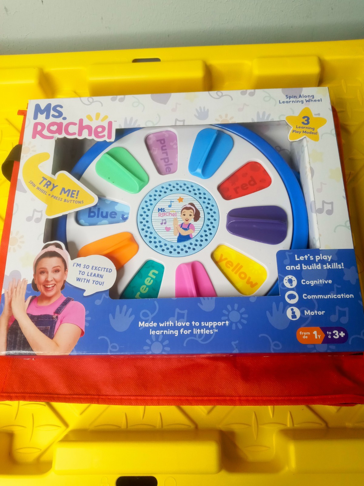 Ms. Rachel Official Spin along Learning Wheel with 3 Learning Play Modes, Educat