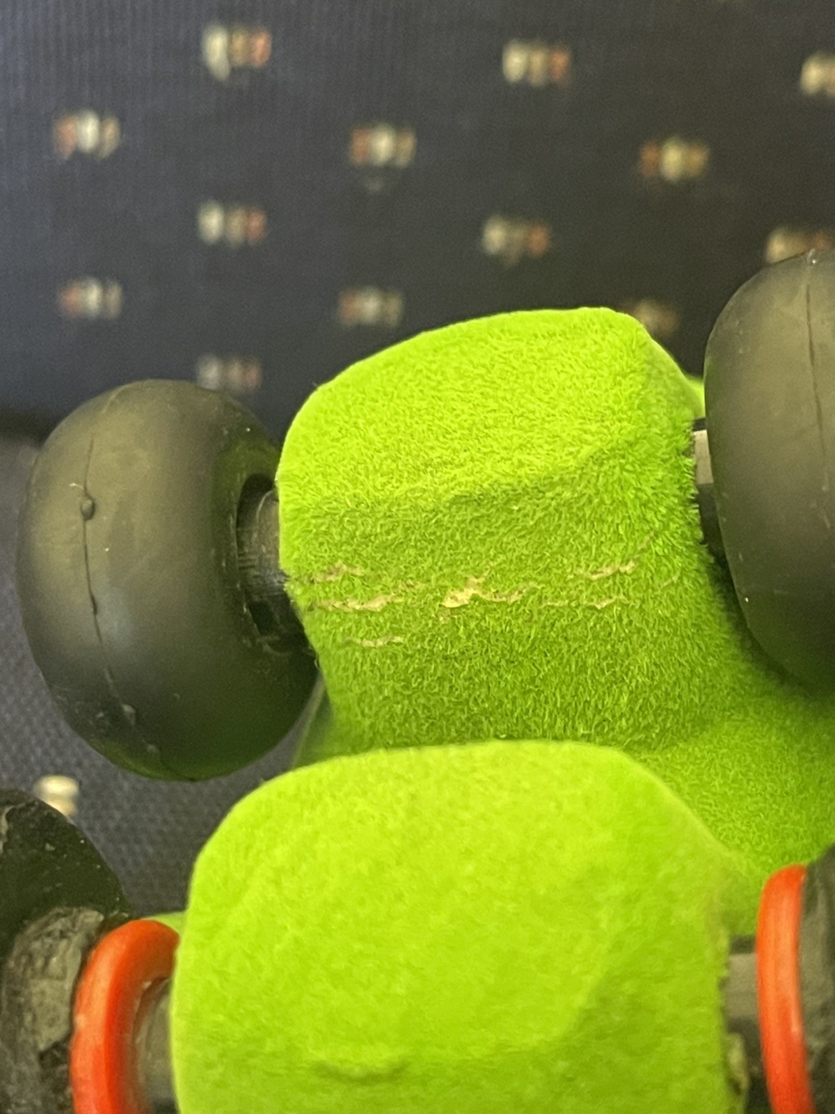 Rubbabu Soft Sensory Toy Green Airplane Flocked Rubber Toddler Vehicle 4”
