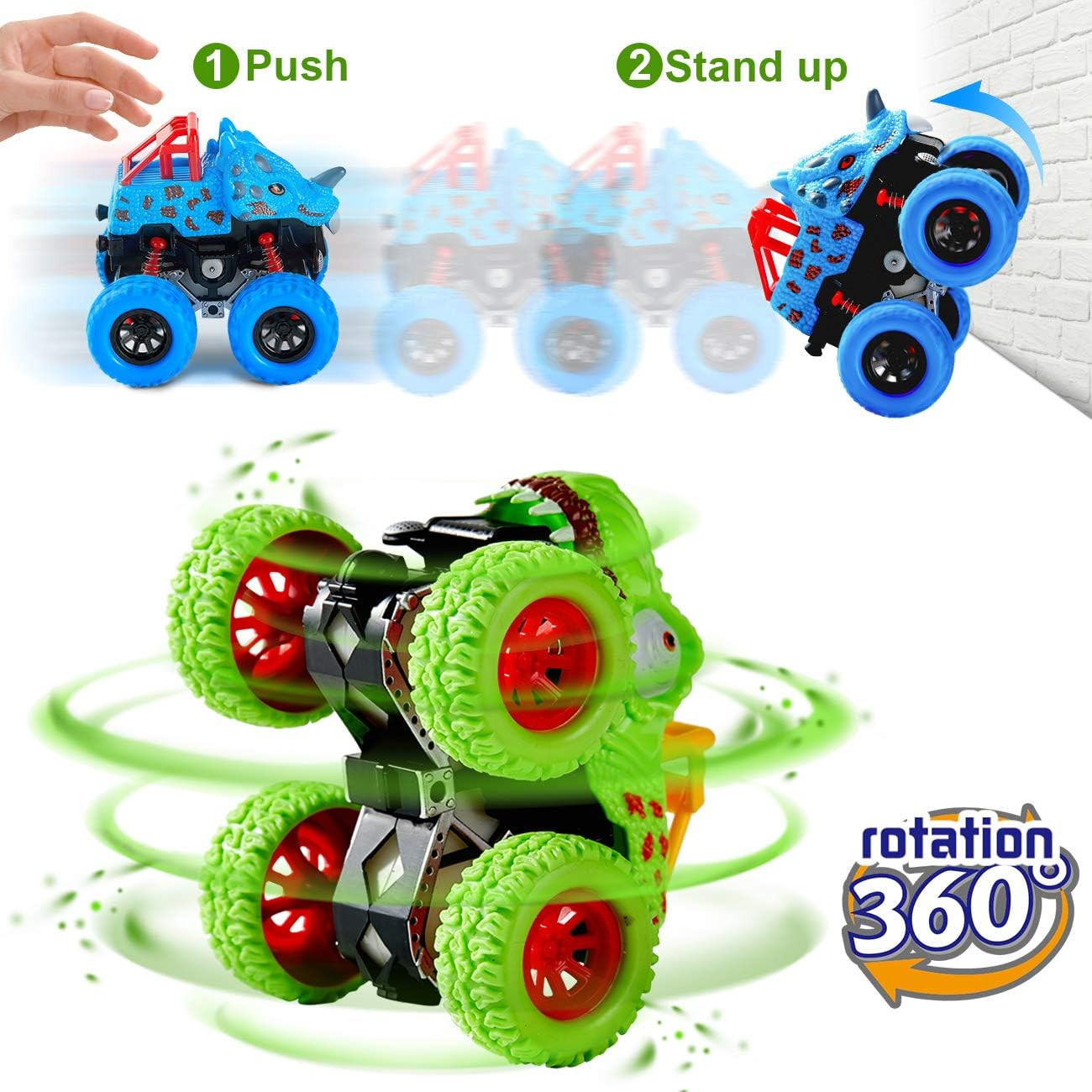 Dinosaur Toys for 2 3 4 5 Year Old Boys – Monster Truck Toys for Toddlers Boy…